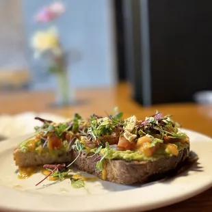 Avocado toast-hands down the best I&apos;ve ever had.  SO FRESH!!