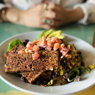 a plate of food on a table
