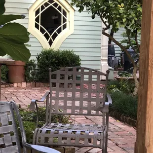 Enjoy your morning coffee out on the patio.