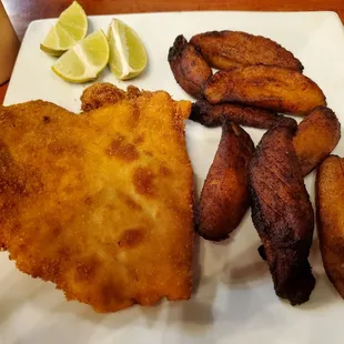 Breaded Red Snapper with sweet plantains