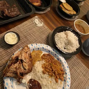 a plate of food on a table