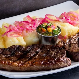 The picahna is our latest addition to the menu is so late that its not even on paper yet. Ask your server or show him this picture.