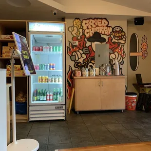 Inside - order station &amp; drinks / water station