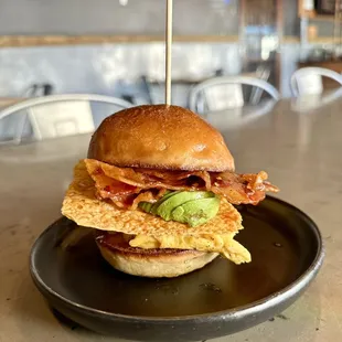 a bacon and avocado sandwich