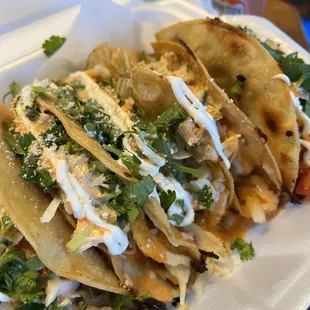 Chicken Signature Chimulitas from a a pop up event