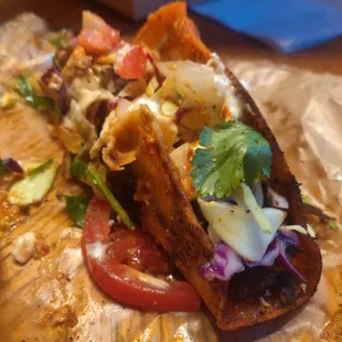 Asada gourmet tacos, damn I love street tacos specially with a twist like this