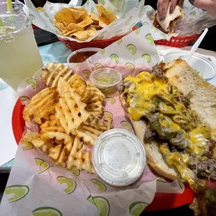Chimy's Cheese Steak &amp; Margarita on the Rocks