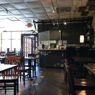 View of the front counter and dining area.