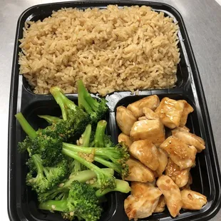 chicken, broccoli, and rice