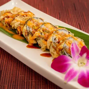 Deep friend sushi roll