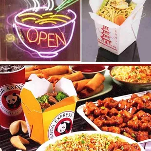 a variety of chinese food