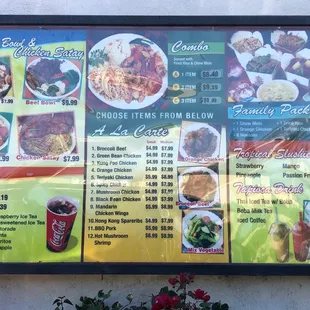 10/26/21 Drive thru menu.
