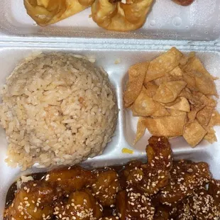 Sesame chicken plate