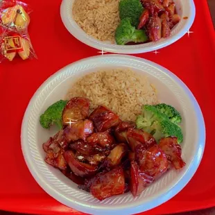 L14. Bourbon Chicken Lunch Special