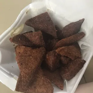 5. Shrimp Toast. Nothing but fried extremely oily pieces of bread.