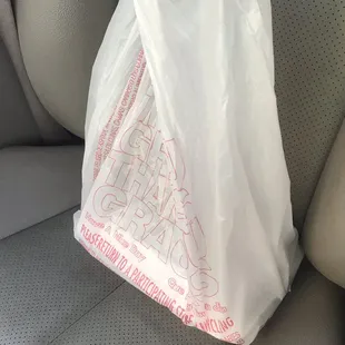 Had to grab my bag from behind the counter.