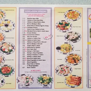 Front of Menu