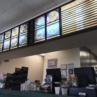 They have take out menus if you can&apos;t read the one up there