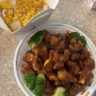 Orange Chicken with fried rice