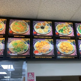 a menu for a chinese restaurant