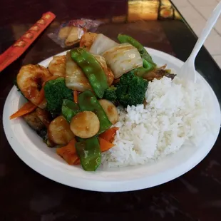 Shrimp w mixed veg ($5.50)