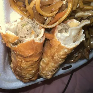 2. Chicken Egg Roll I ripped in half to show filling! Comes with sweet and sour sauce on side!