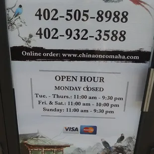 Opening hours