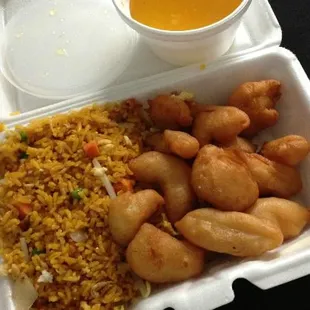 Sweet and Sour Chicken with Egg Drop Soup