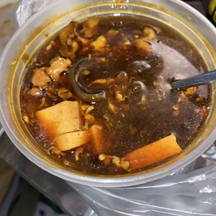 hot and sour soup, also disgusting