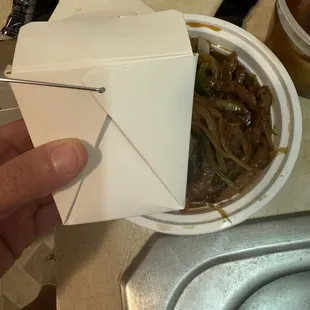 Mini rice bucket to go with the Mongolian beef