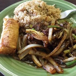 Mongolian beef lunch combo. $5.45!