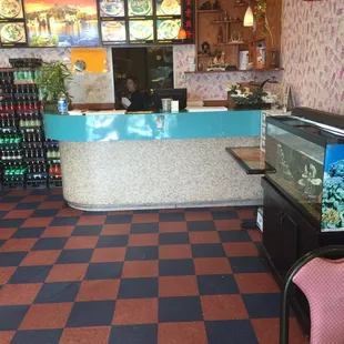 interior, sushi and sashimi