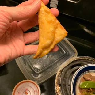 Krab rangoon soooooooo tiny
