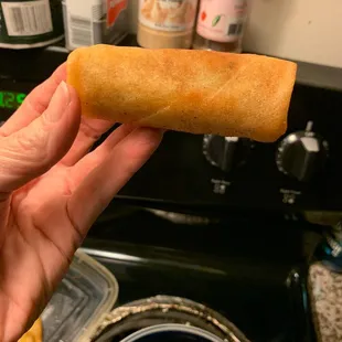 Spring rolls were normal size and yummy.