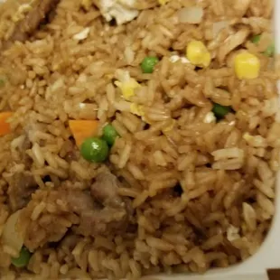 Combination Chicken, beef n shrimp with fried rice