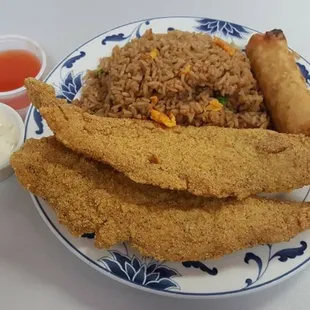 Two pc fried fish dinner combo