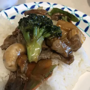 Beef with mixed veg