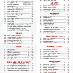 Menu, page 3
