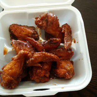 Owner watched me put 1st review on Yelp for her restaurant and she handed me a box of wings to say thank you.