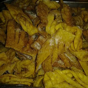 a pile of fried french fries