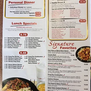Lunch specials
