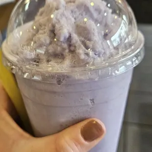 Taro slushie.. they were out of Boba.