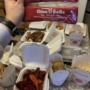 BBQ Sliced Pork, salt and pepper pork, Chicken Fried Rice, Lemon Chicken (so much more!)