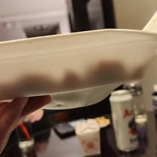 Melted, stuck sesame chicken.