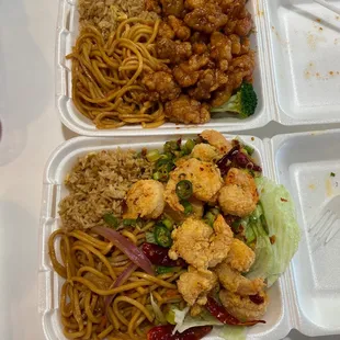 Orange Chicken L29. Salt and Pepper Shrimp Lunch