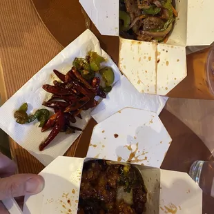Mongolian beef and General Tso&apos;s  chicken