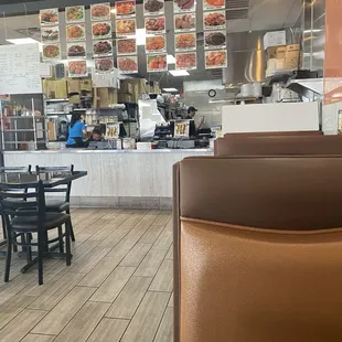 Inside front counter