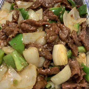 Beef pepper steak