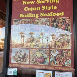 Now serving Cajun style boiling seafood.