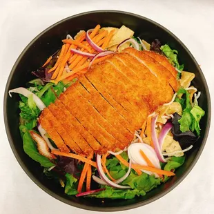 a chicken salad in a bowl